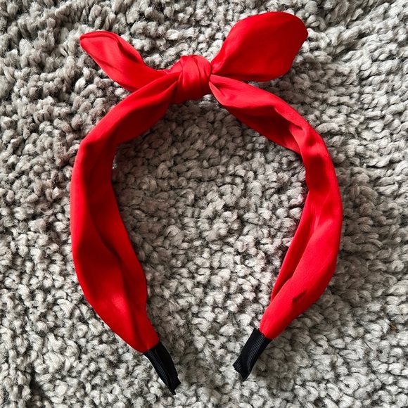 Accessories - ::ADORABLY CUTE:: Knotted Bow Headband - Red